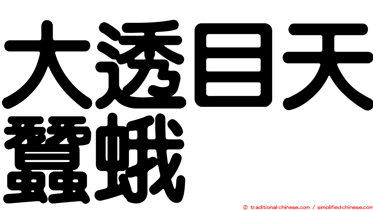 大透目天蠶蛾