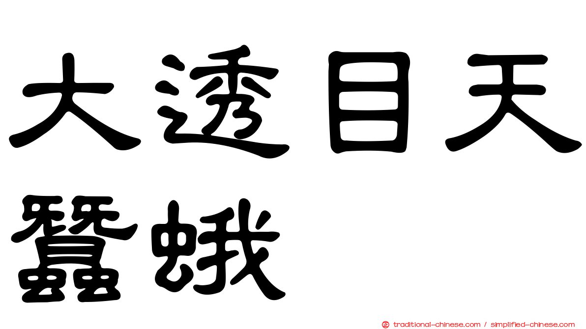 大透目天蠶蛾