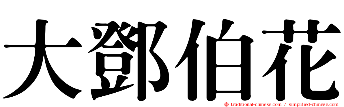 大鄧伯花