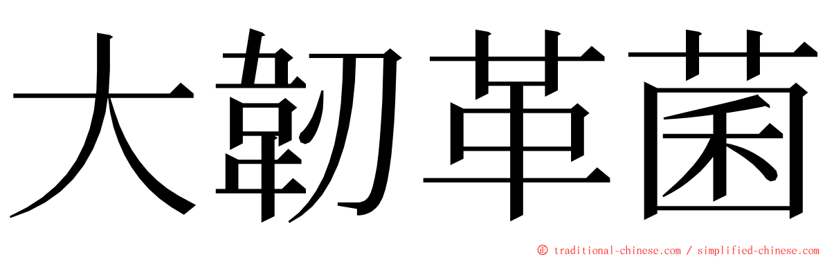 大韌革菌 ming font