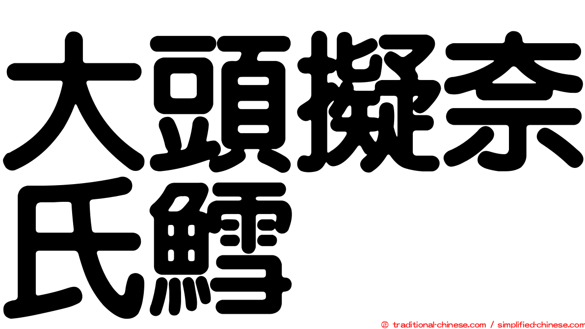 大頭擬奈氏鱈