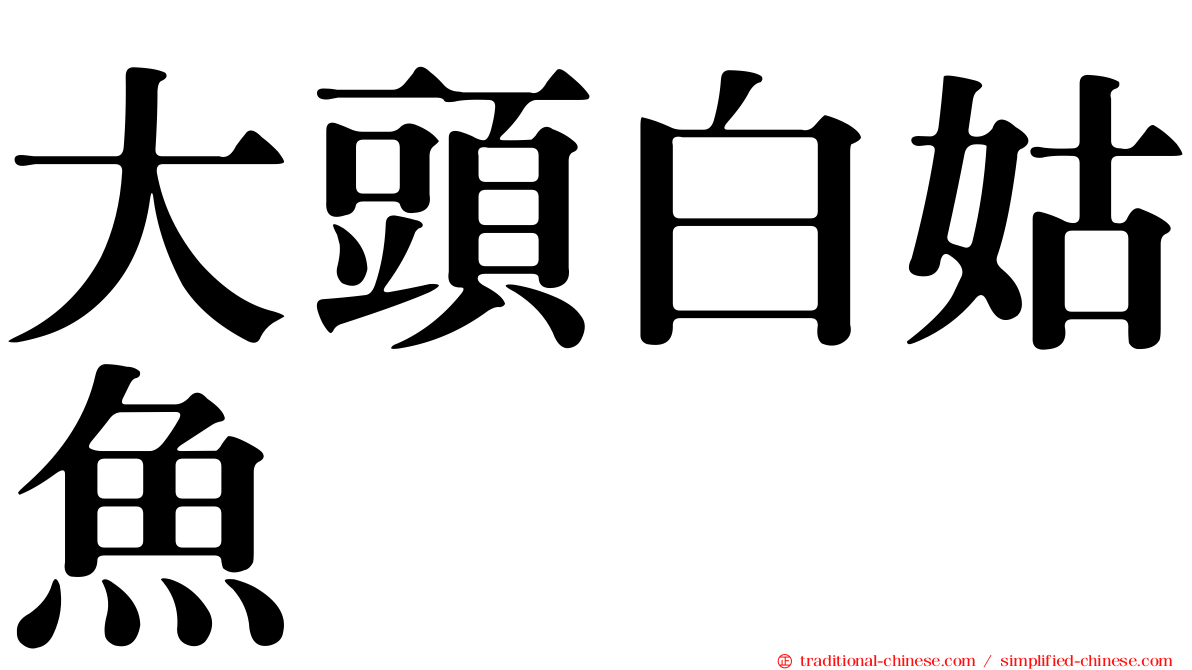 大頭白姑魚