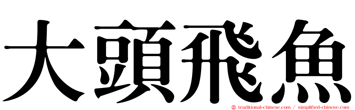 大頭飛魚