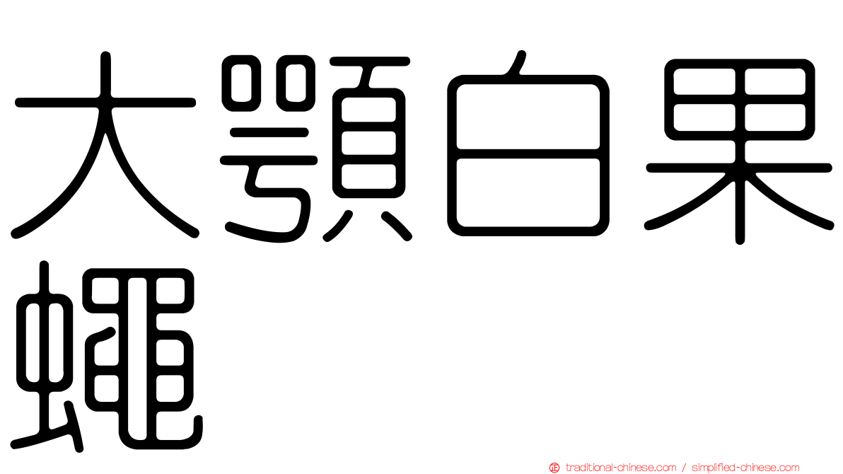 大顎白果蠅