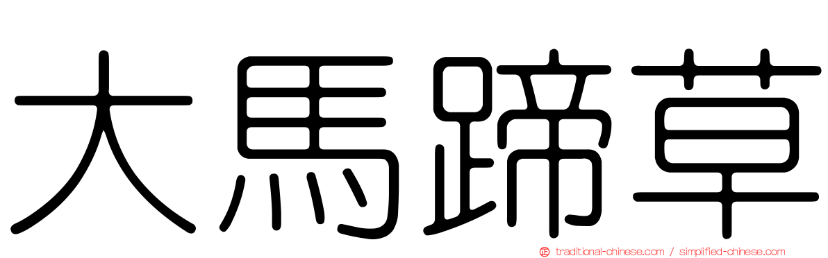 大馬蹄草