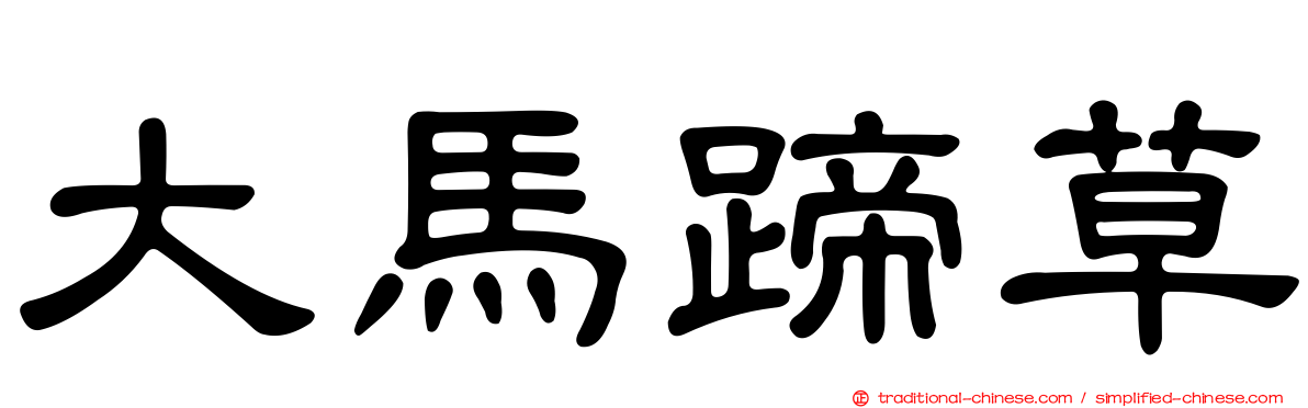 大馬蹄草