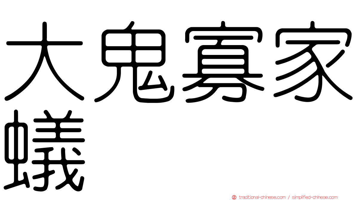 大鬼寡家蟻