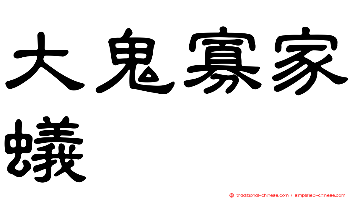 大鬼寡家蟻
