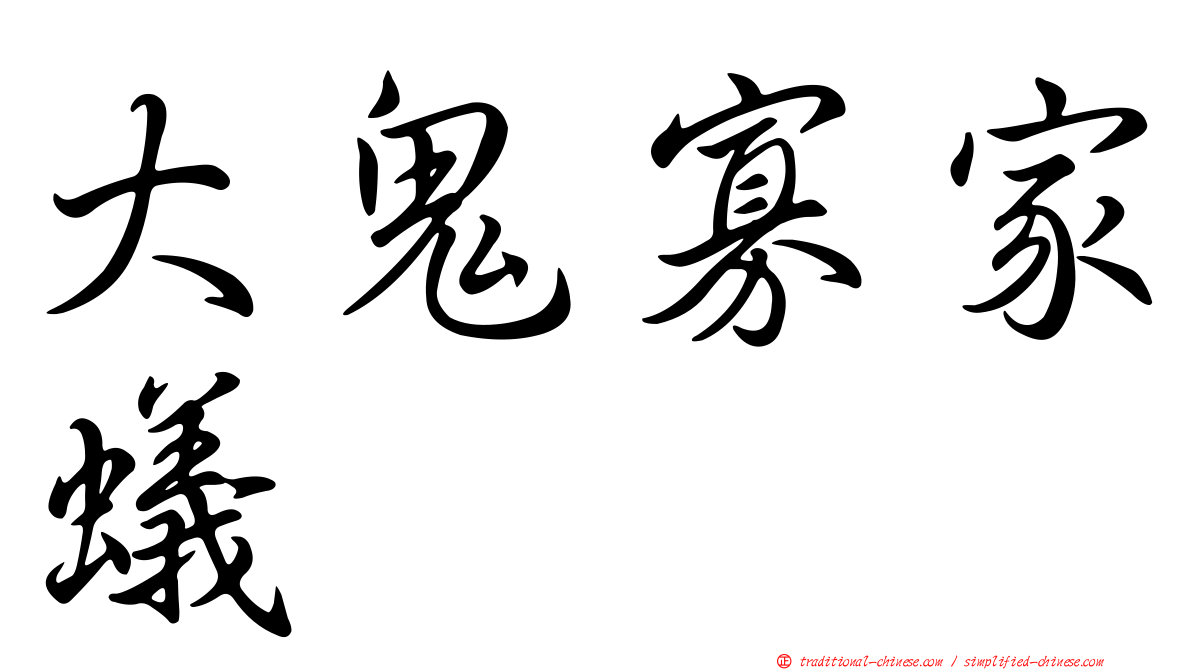 大鬼寡家蟻