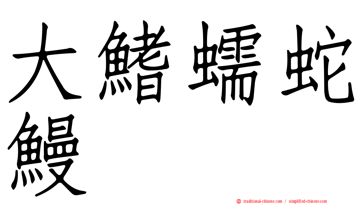 大鰭蠕蛇鰻