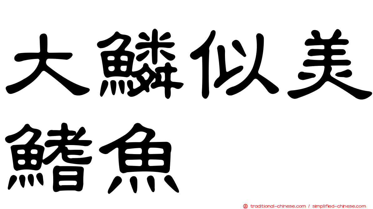 大鱗似美鰭魚
