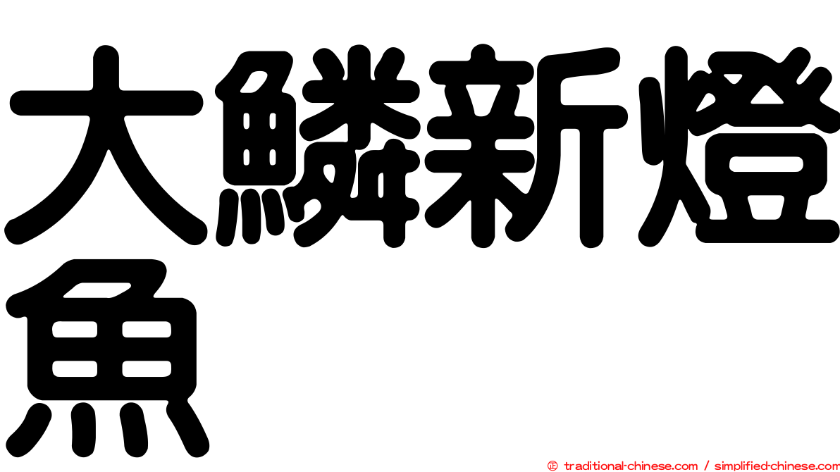 大鱗新燈魚