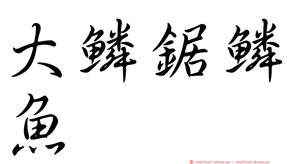 大鱗鋸鱗魚