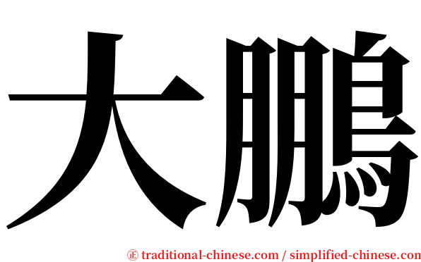 大鵬 serif font