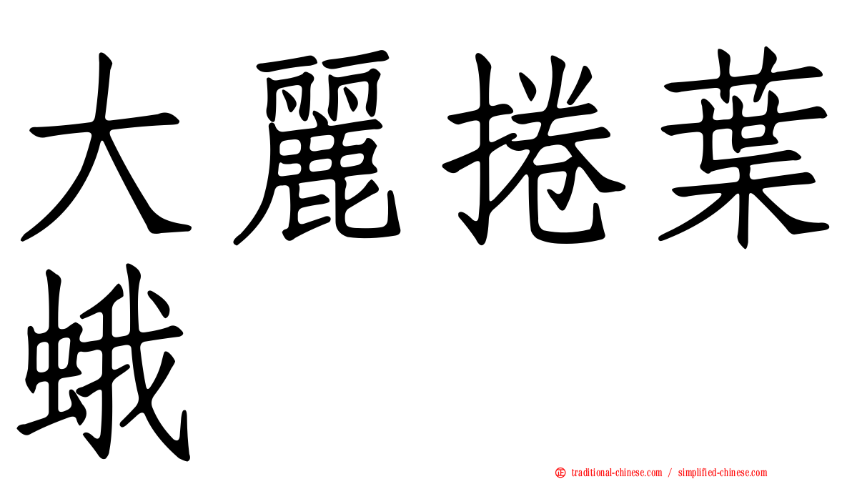 大麗捲葉蛾