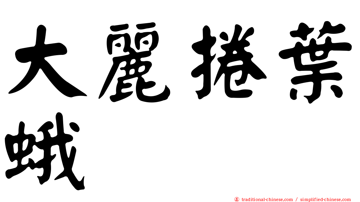 大麗捲葉蛾