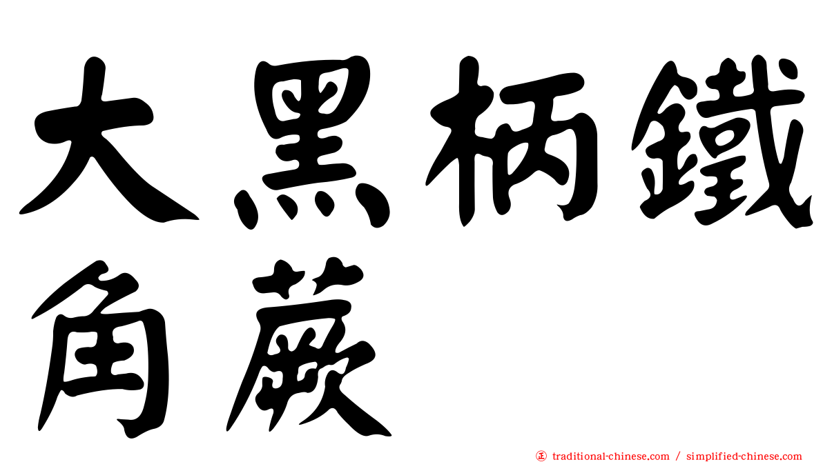 大黑柄鐵角蕨