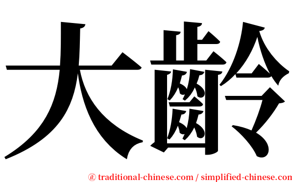 大齡 serif font
