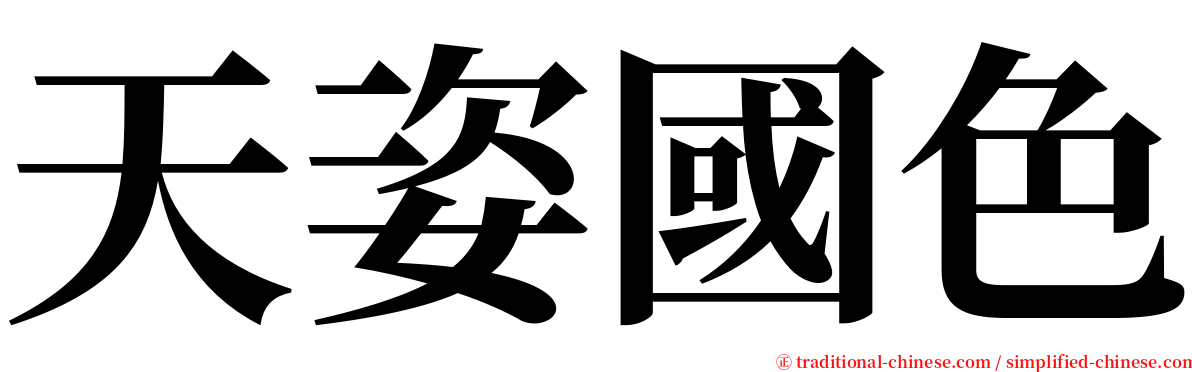 天姿國色 serif font