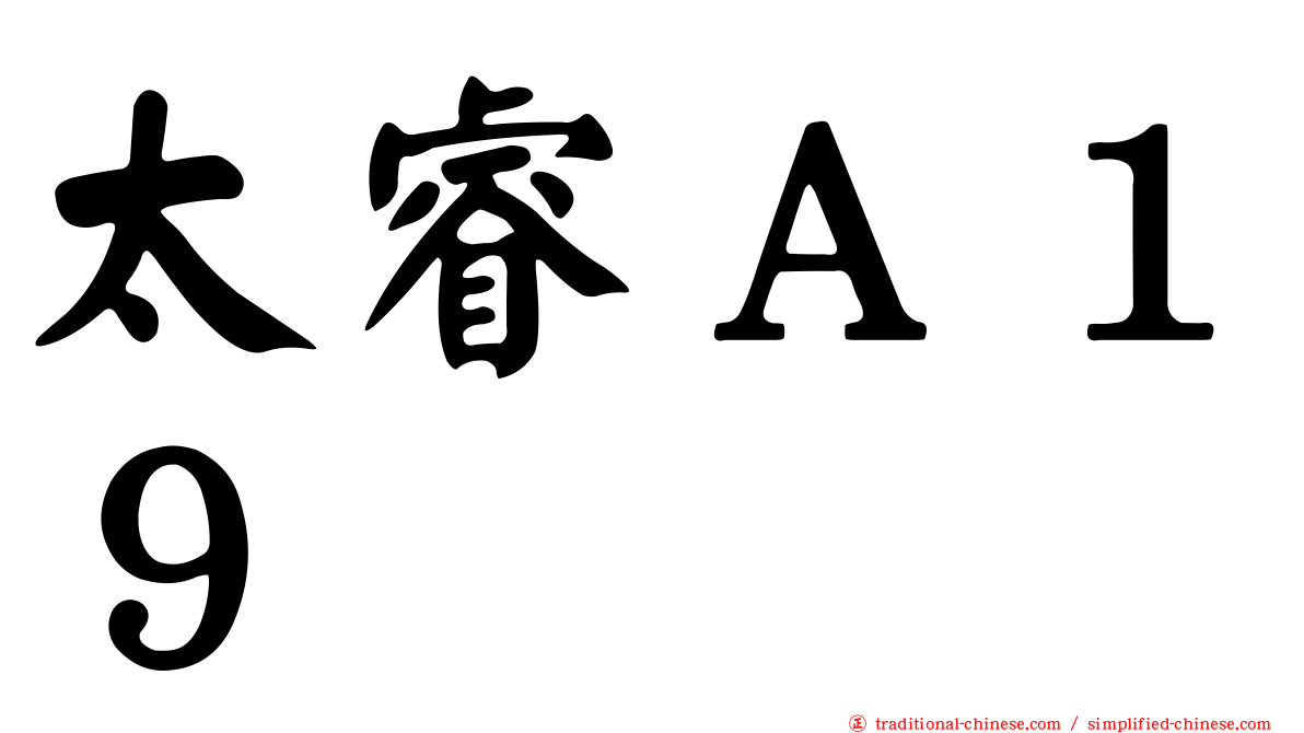 太睿Ａ１９