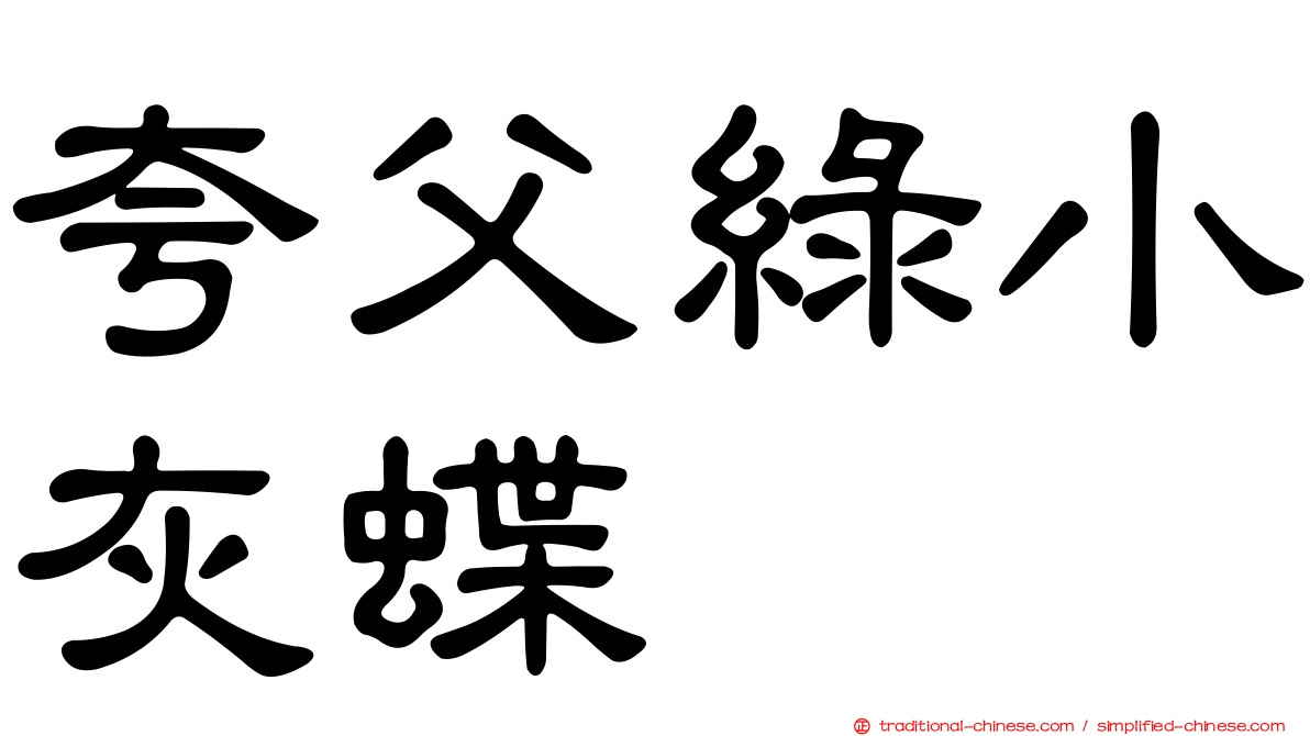夸父綠小灰蝶
