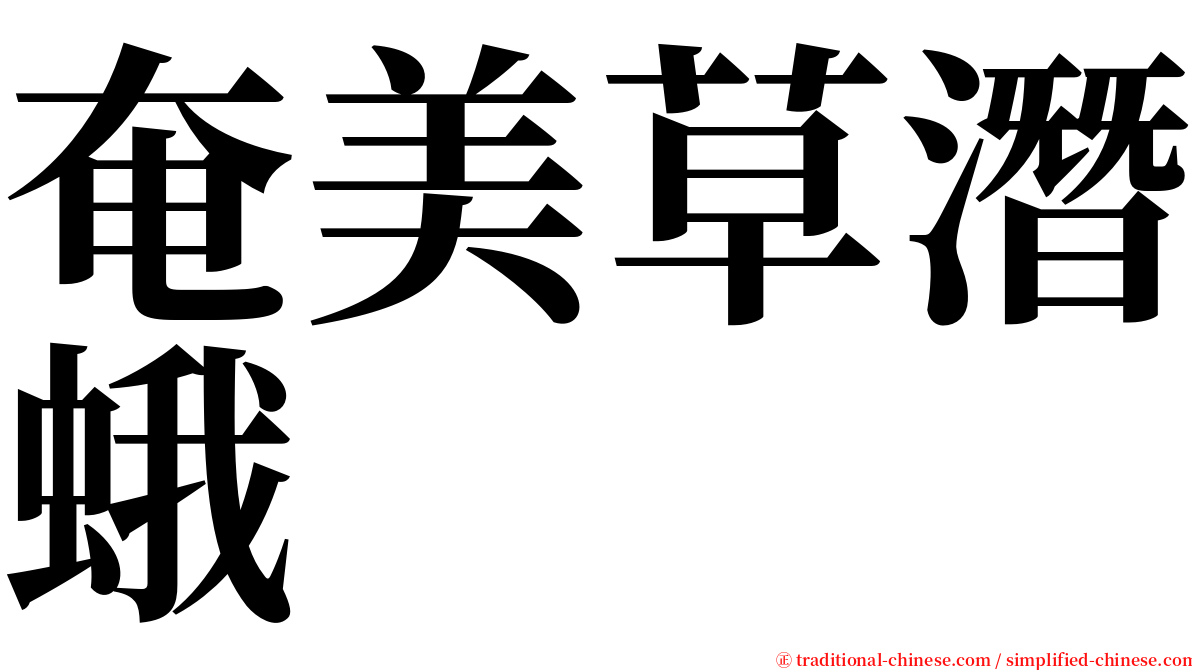 奄美草潛蛾 serif font