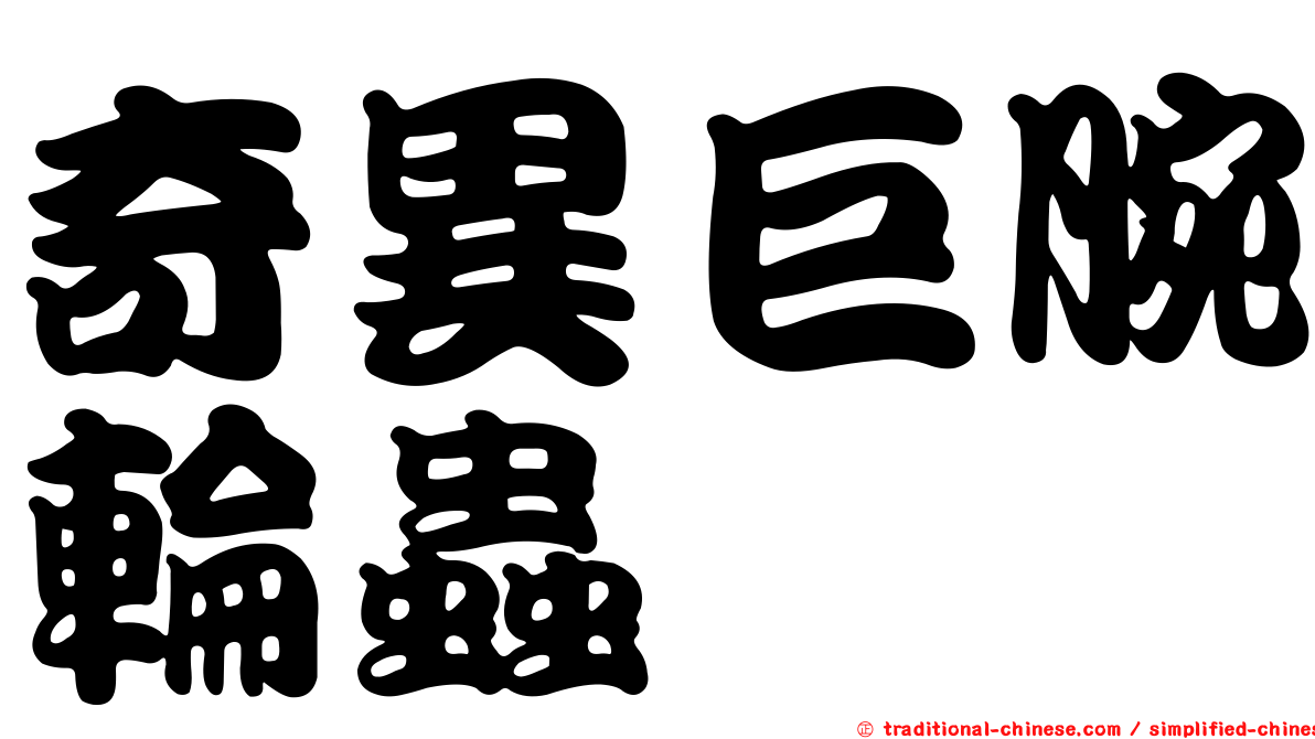 奇異巨腕輪蟲