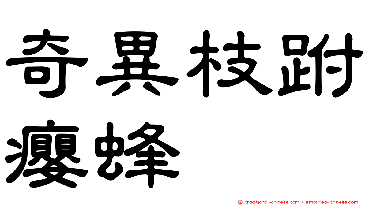 奇異枝跗癭蜂