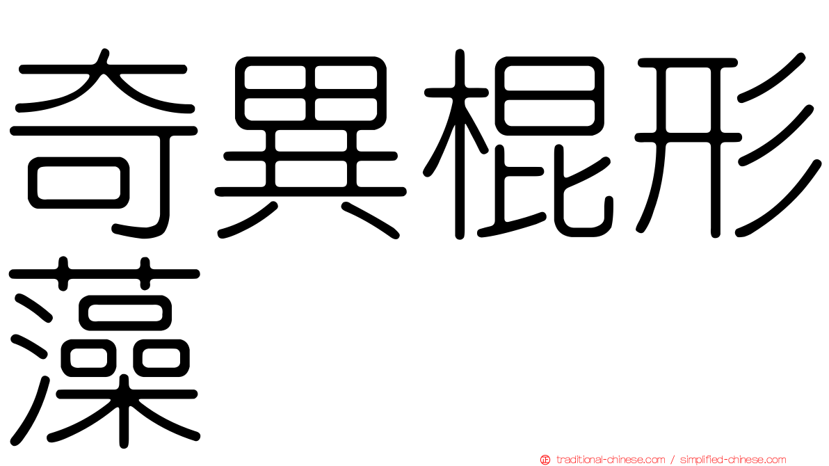 奇異棍形藻
