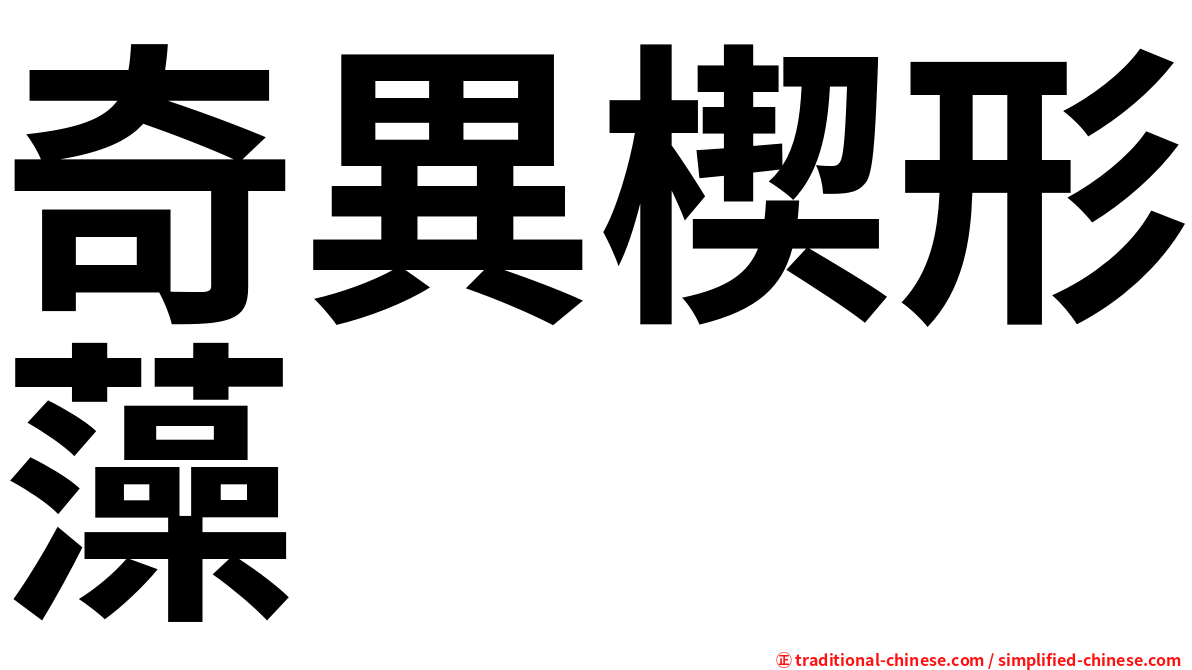 奇異楔形藻