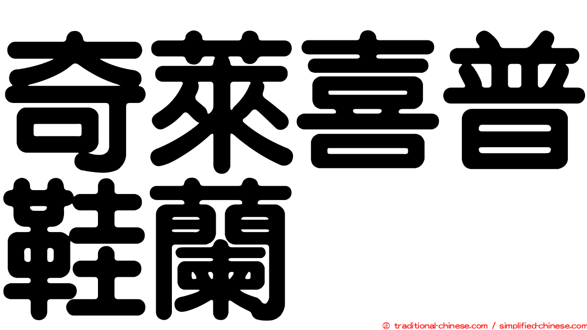 奇萊喜普鞋蘭