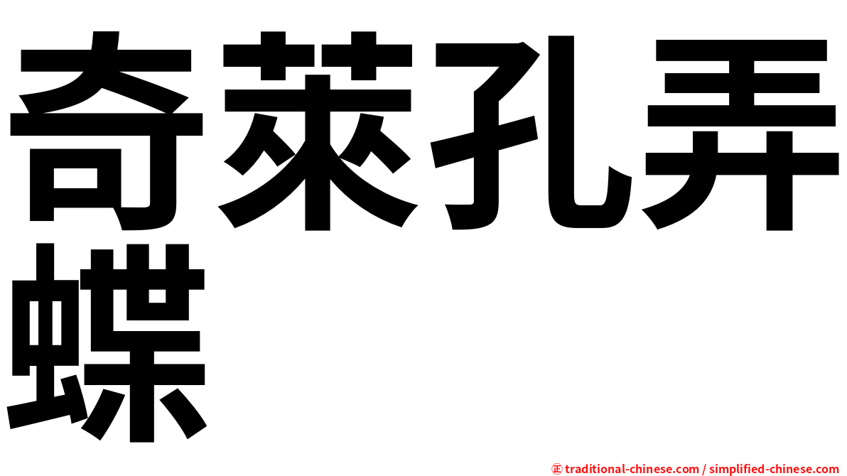 奇萊孔弄蝶