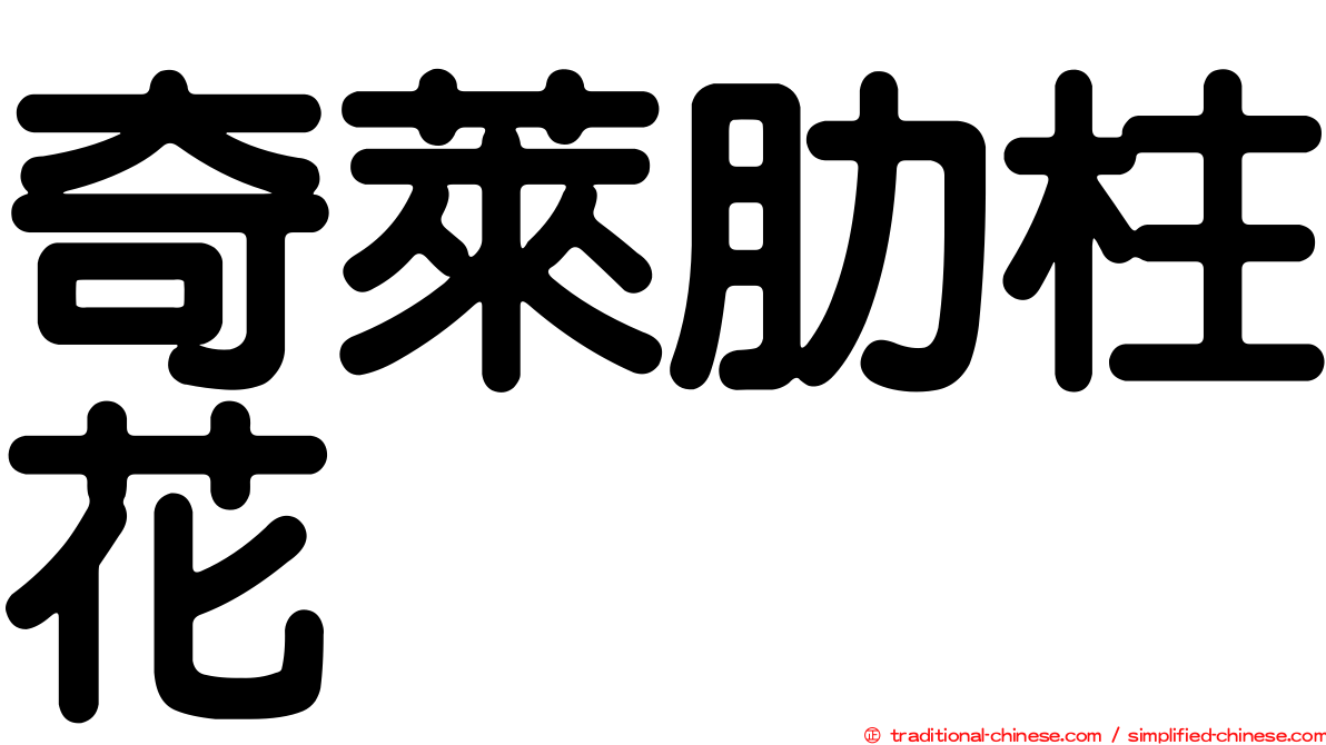 奇萊肋柱花