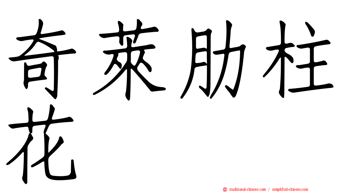 奇萊肋柱花