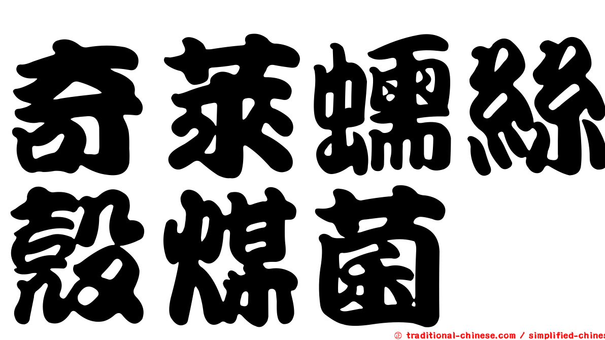 奇萊蠕絲殼煤菌