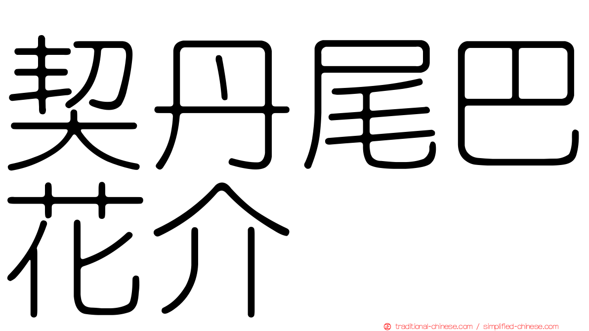 契丹尾巴花介