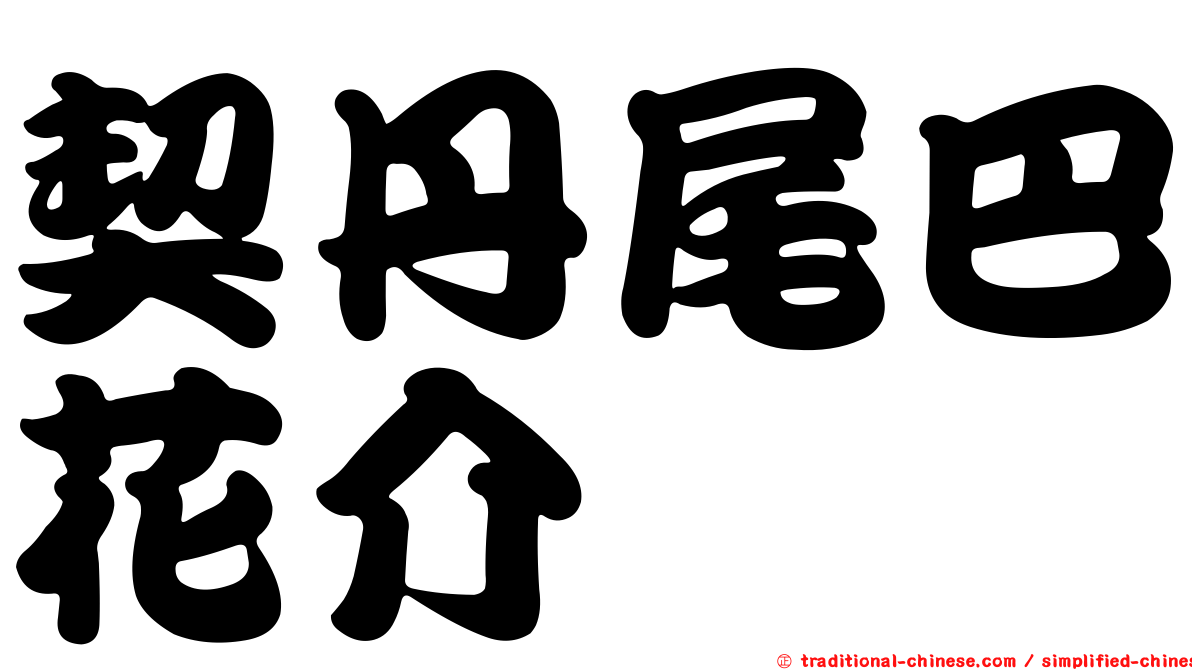 契丹尾巴花介