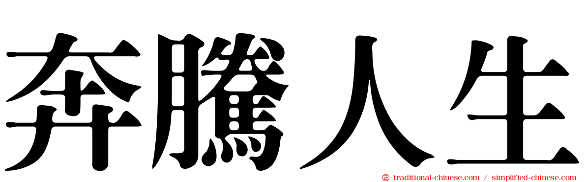 奔騰人生