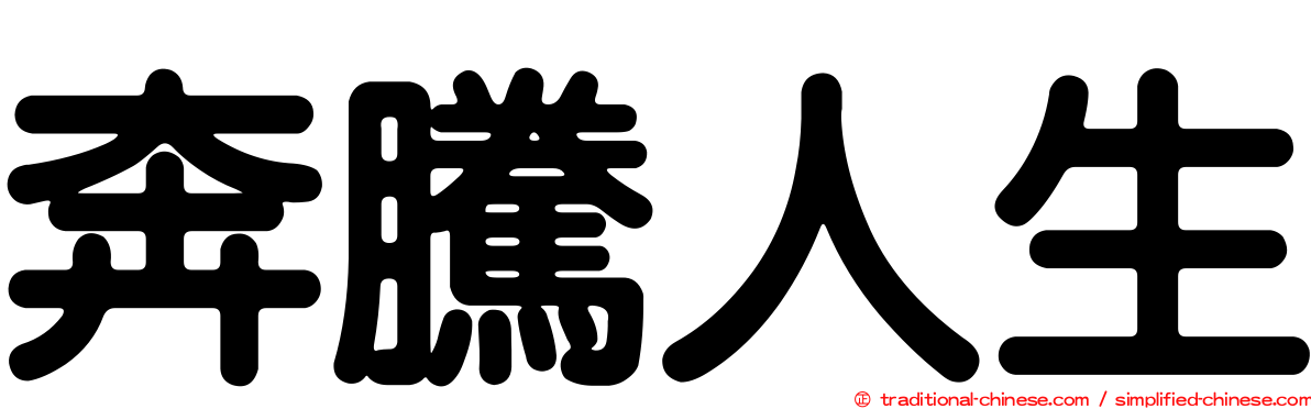 奔騰人生