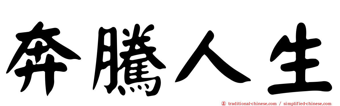 奔騰人生