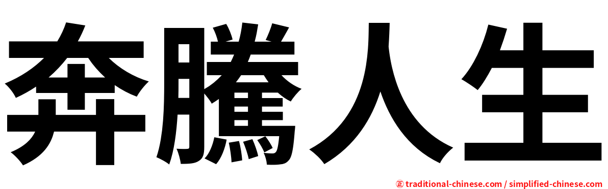 奔騰人生