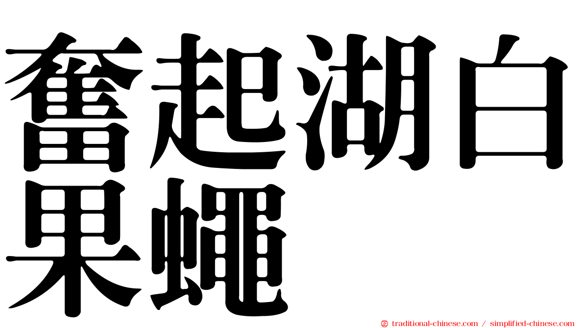 奮起湖白果蠅