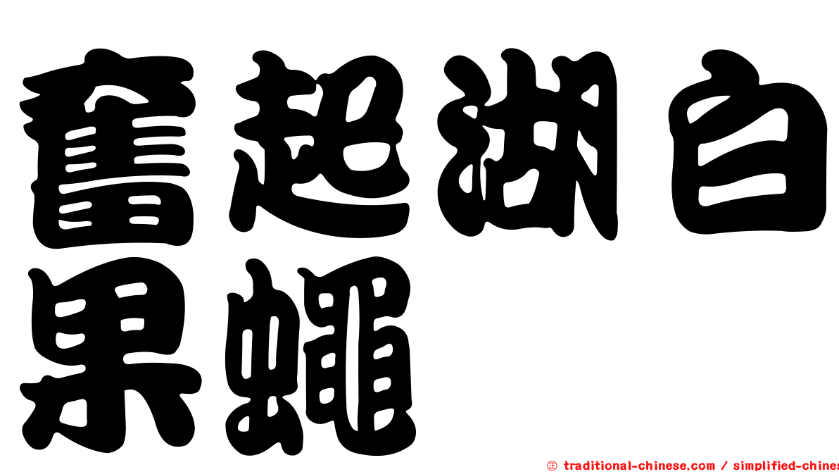 奮起湖白果蠅