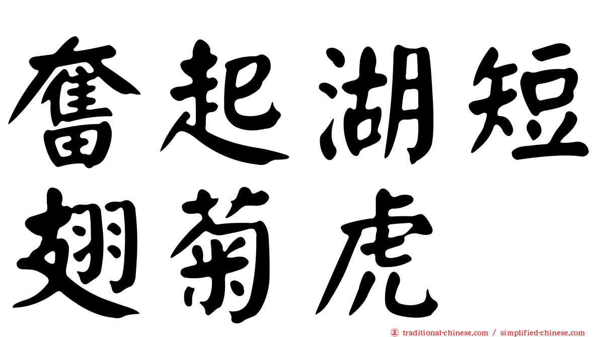 奮起湖短翅菊虎