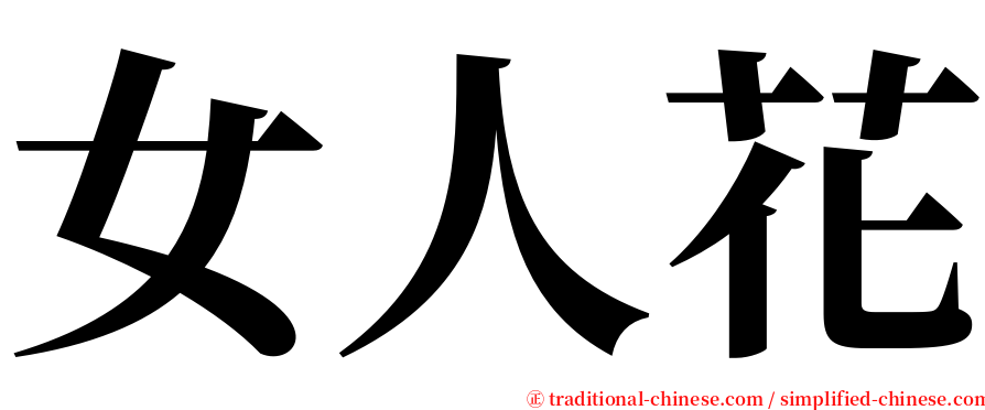 女人花 serif font