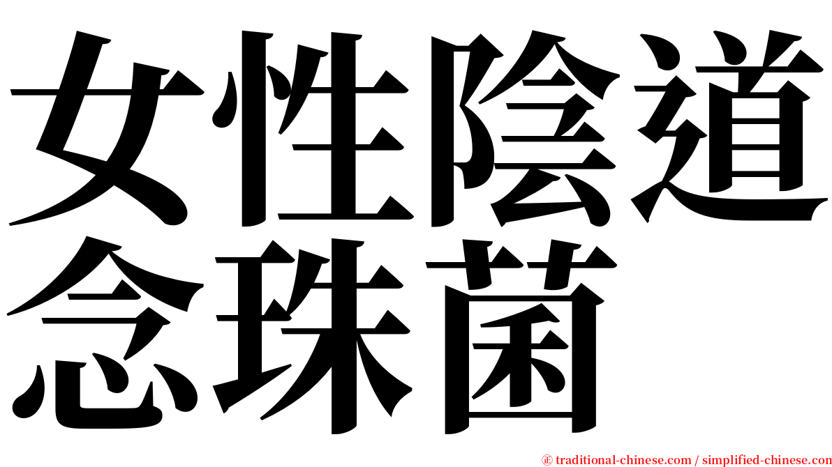 女性陰道念珠菌 serif font