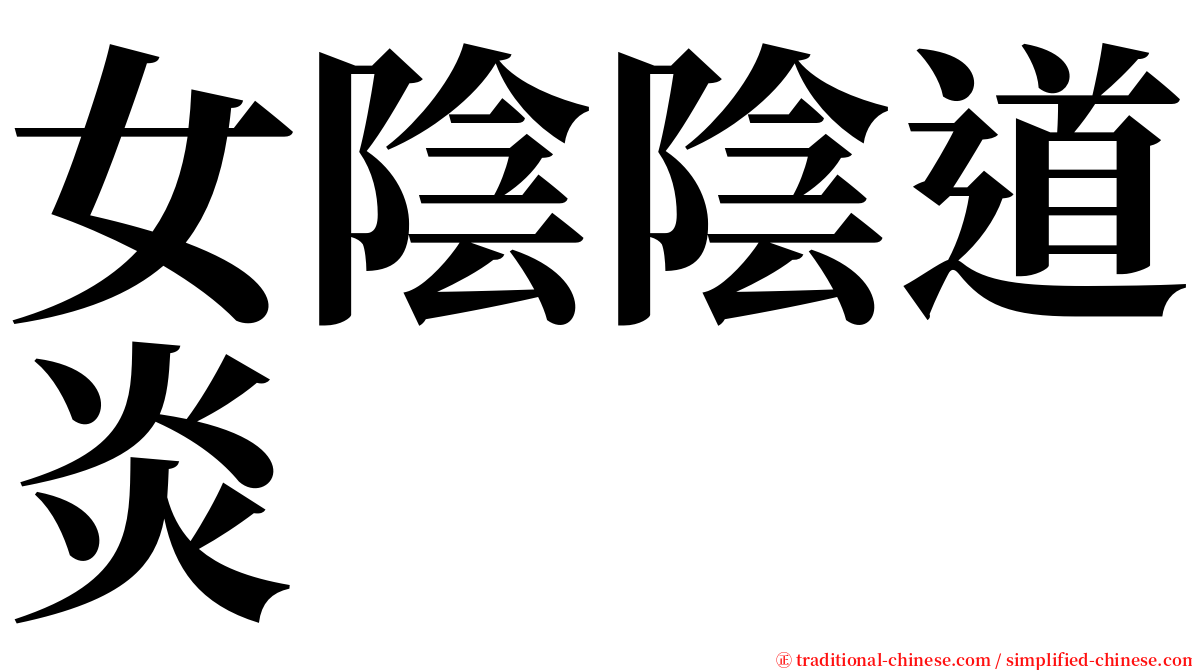 女陰陰道炎 serif font