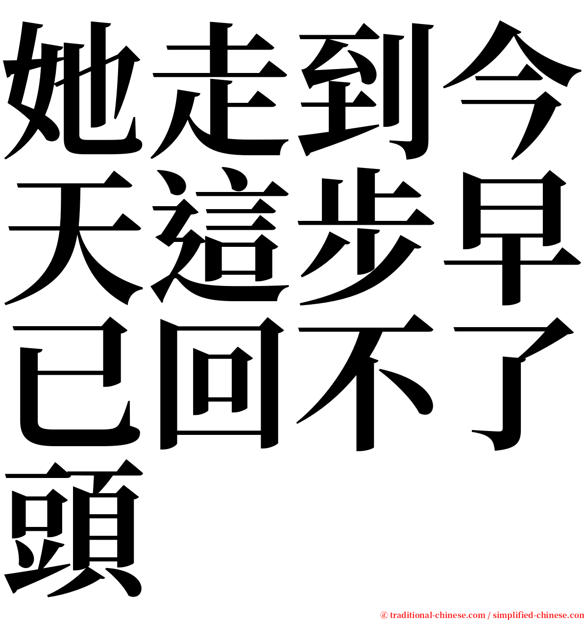 她走到今天這步早已回不了頭 serif font