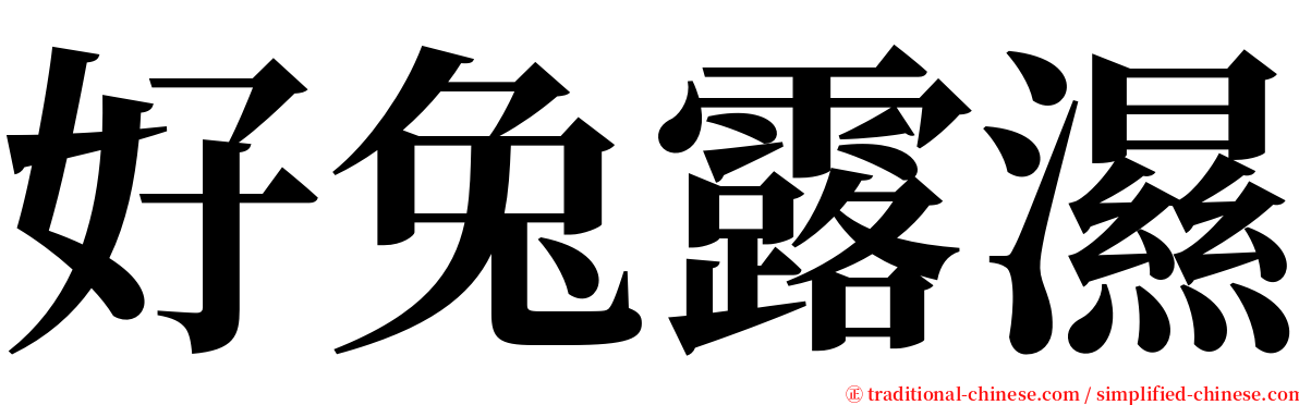 好兔露濕 serif font