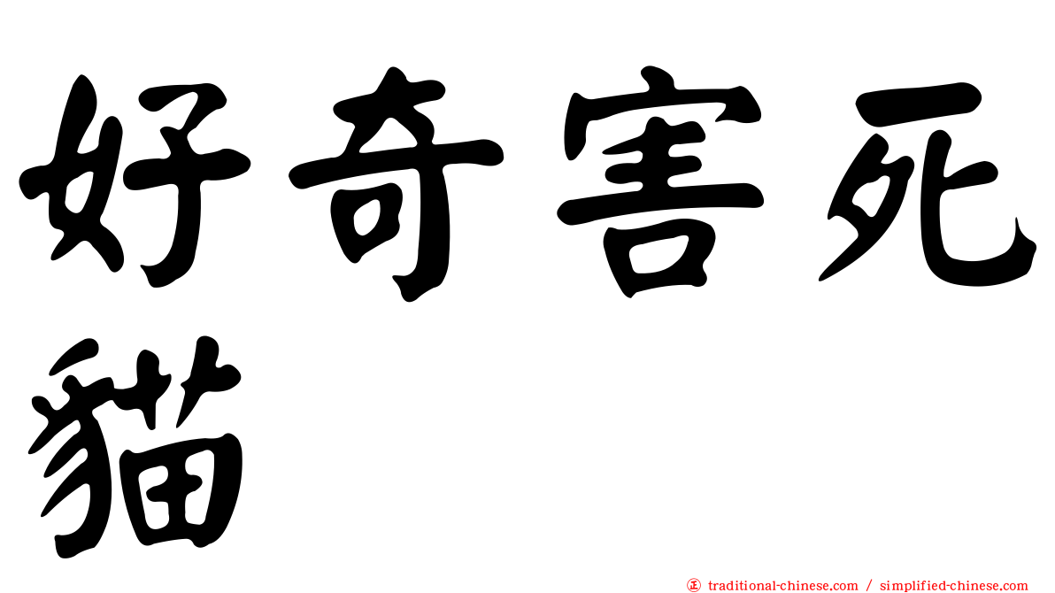 好奇害死貓